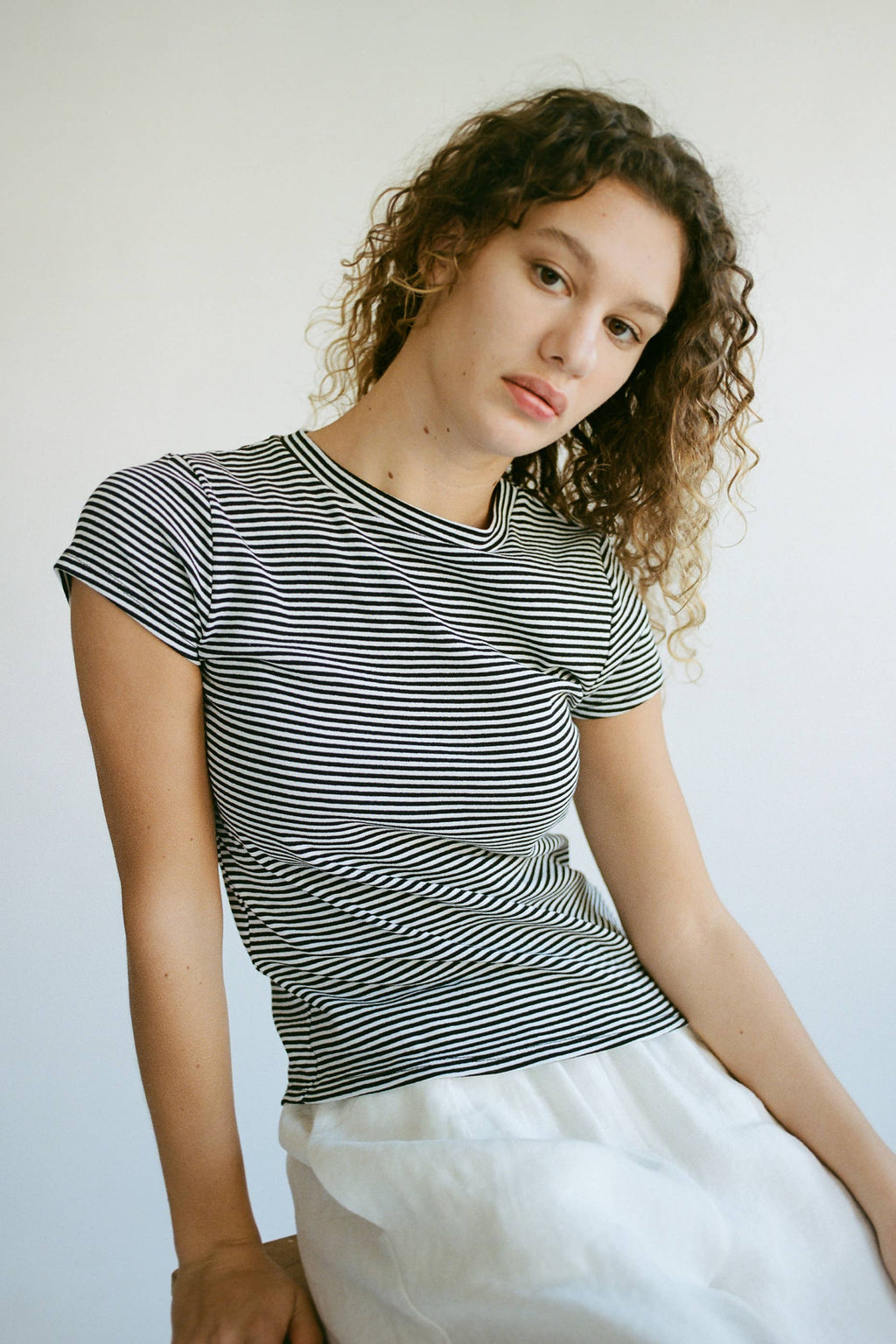 Bebe Stripe Tee - Black and White