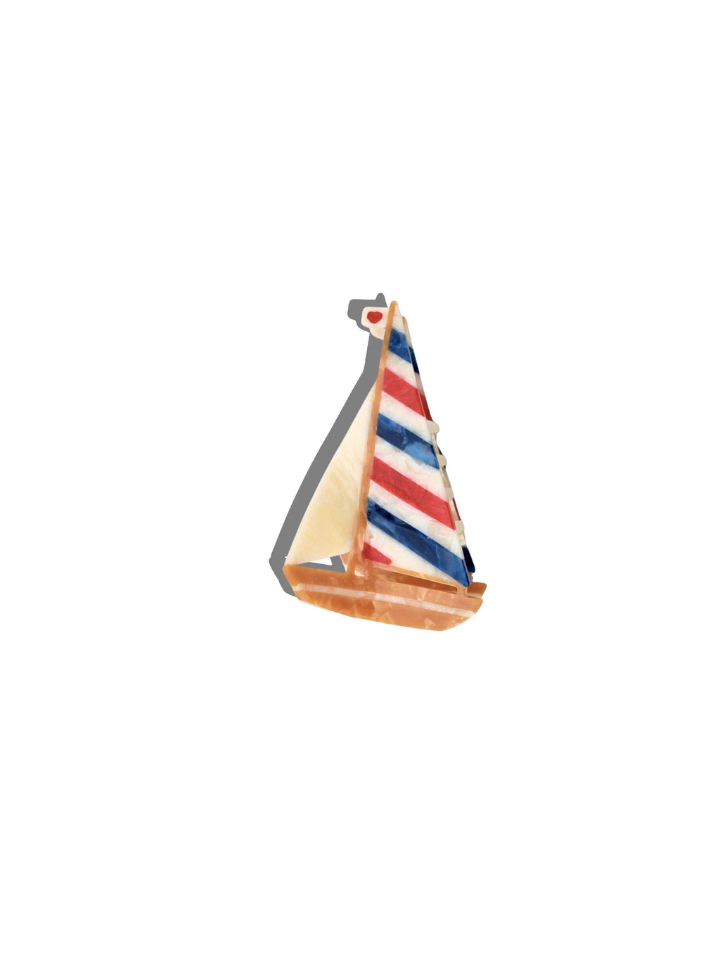 Hand-painted Sailboat Claw Hair Clip