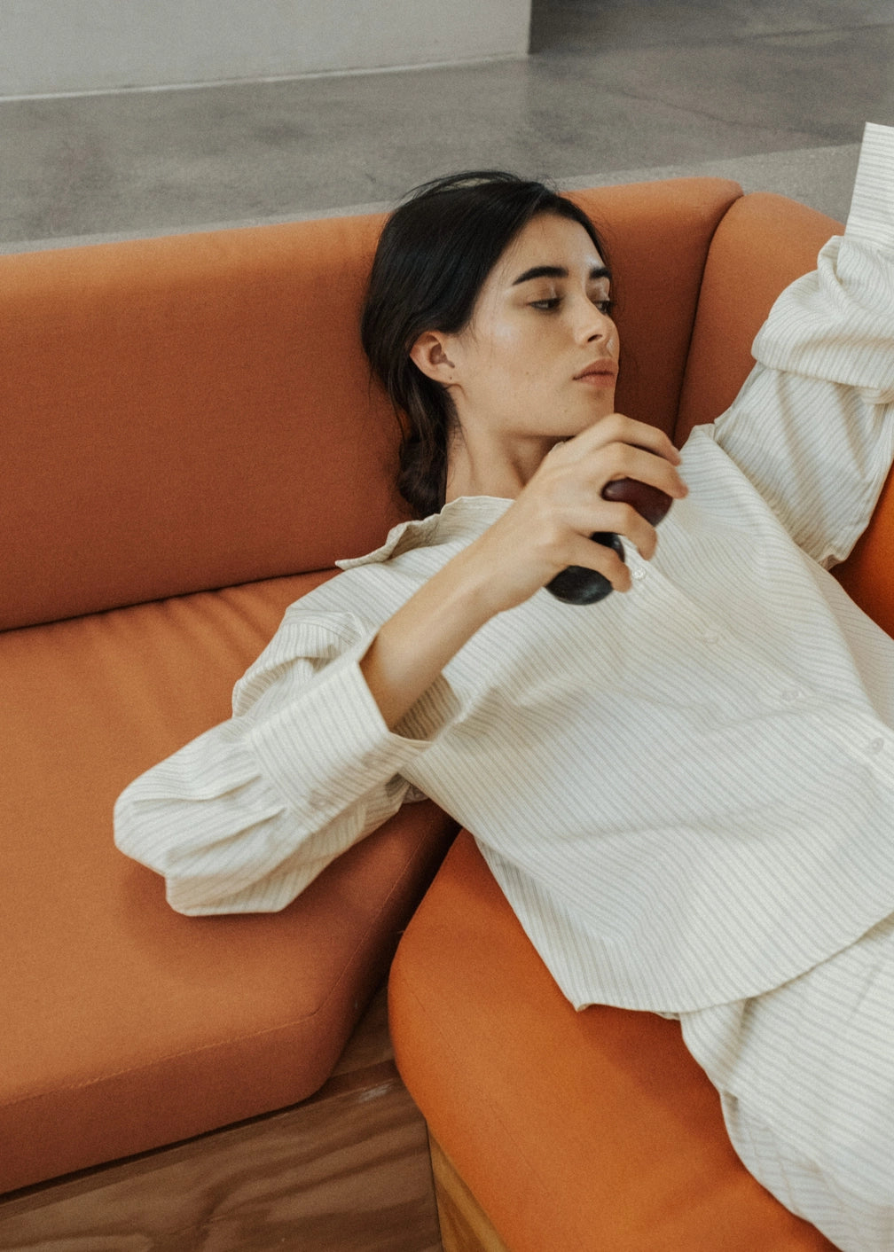 The Avery Pants - Ivory Stripe
