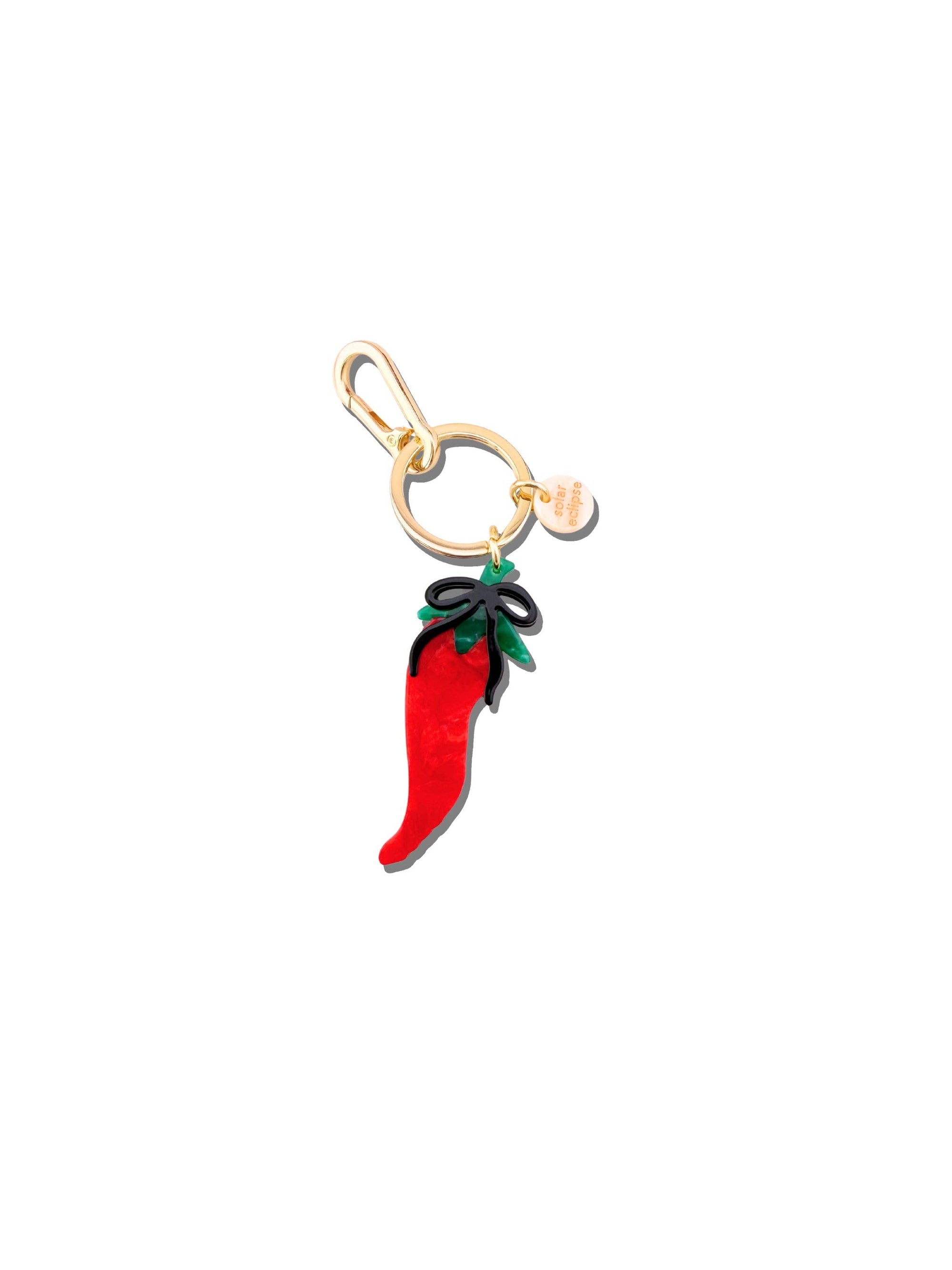 Hand-painted Basque Pepper Bag Charm + Keychain | Eco-Friendly