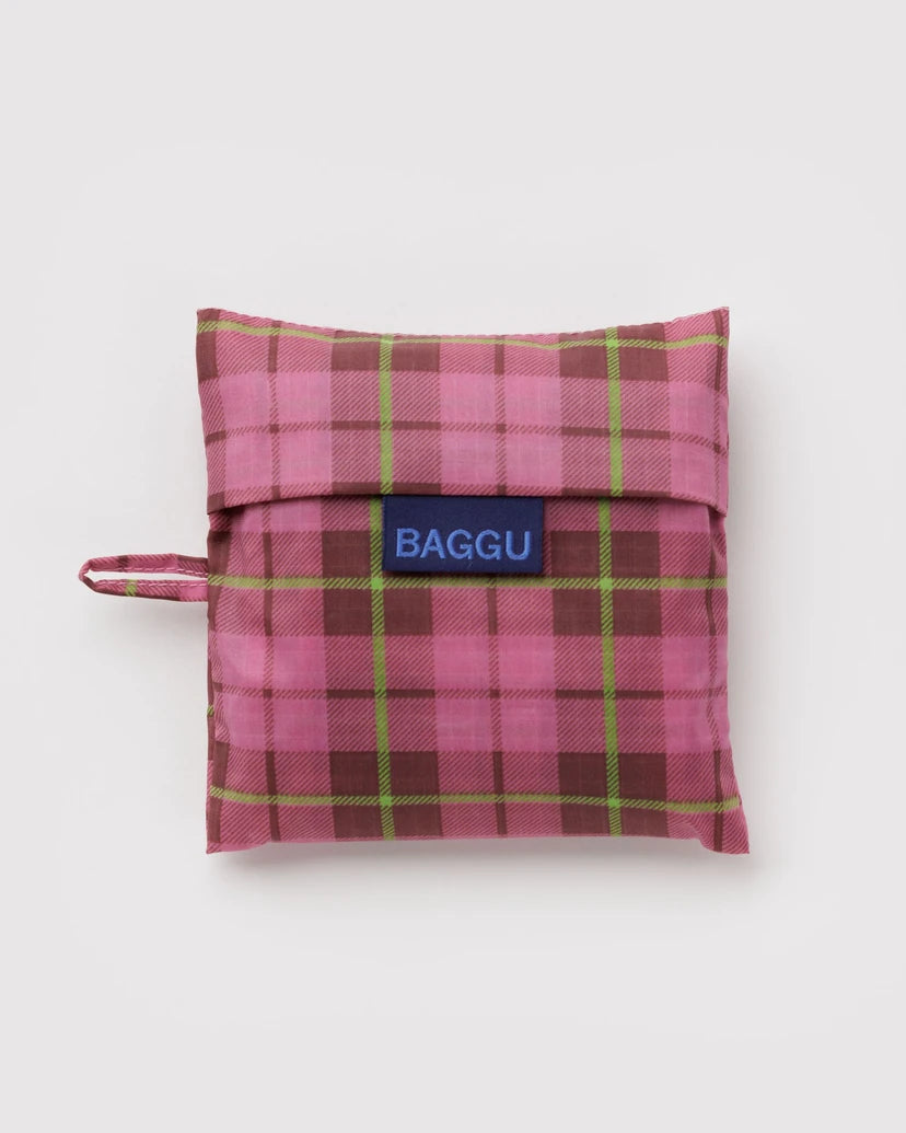 Standard Baggu - Azalea Pink Tartan