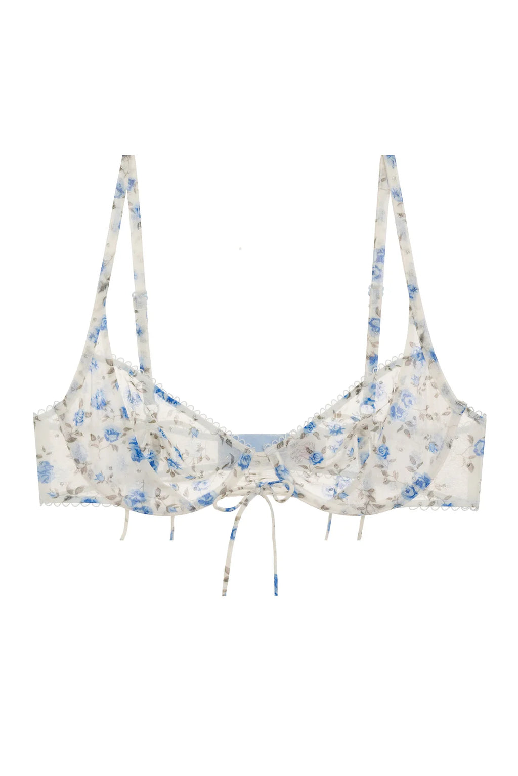 Lottie Underwire Bra - Blue Flroal