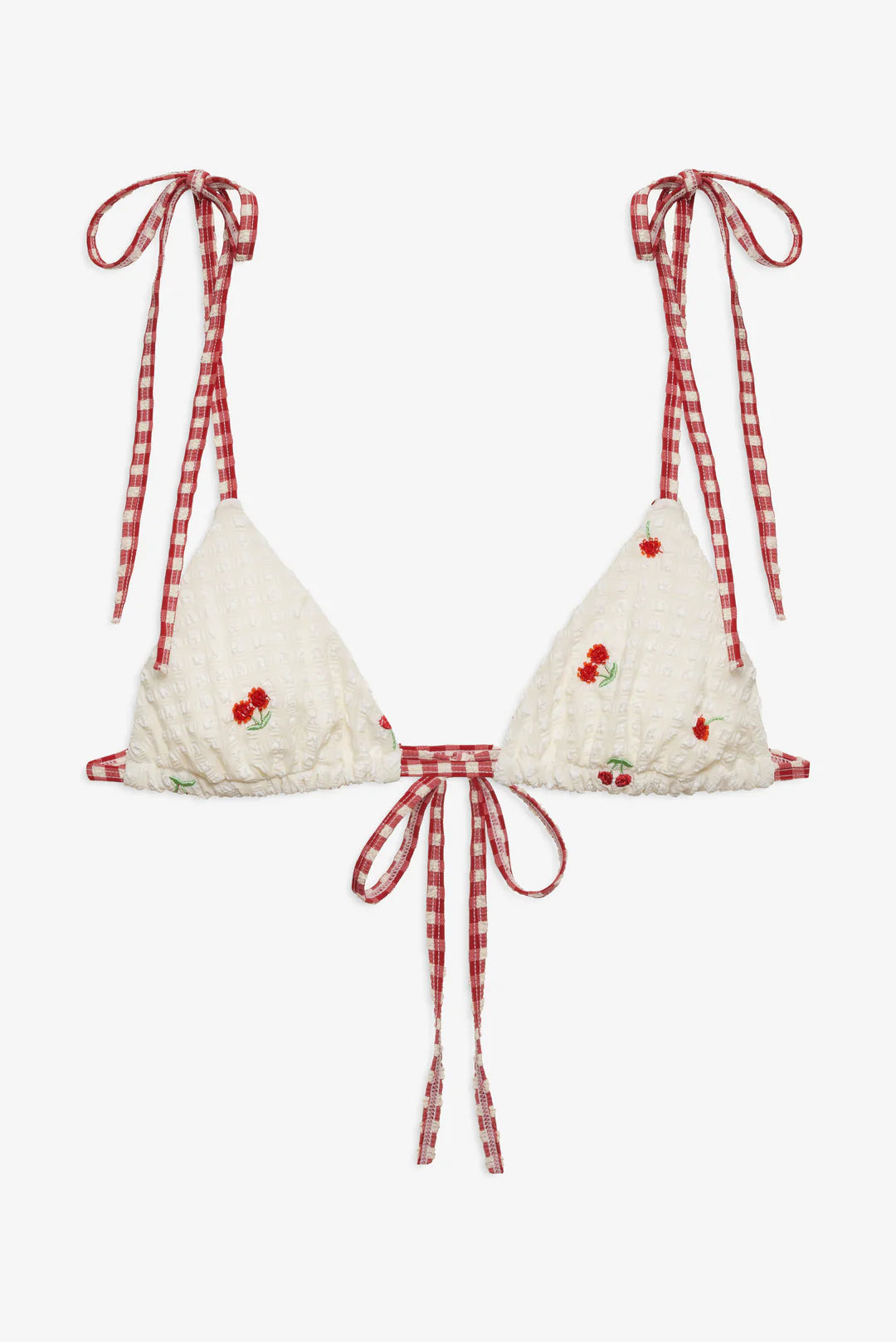 Beaded Cherries Bikini Top