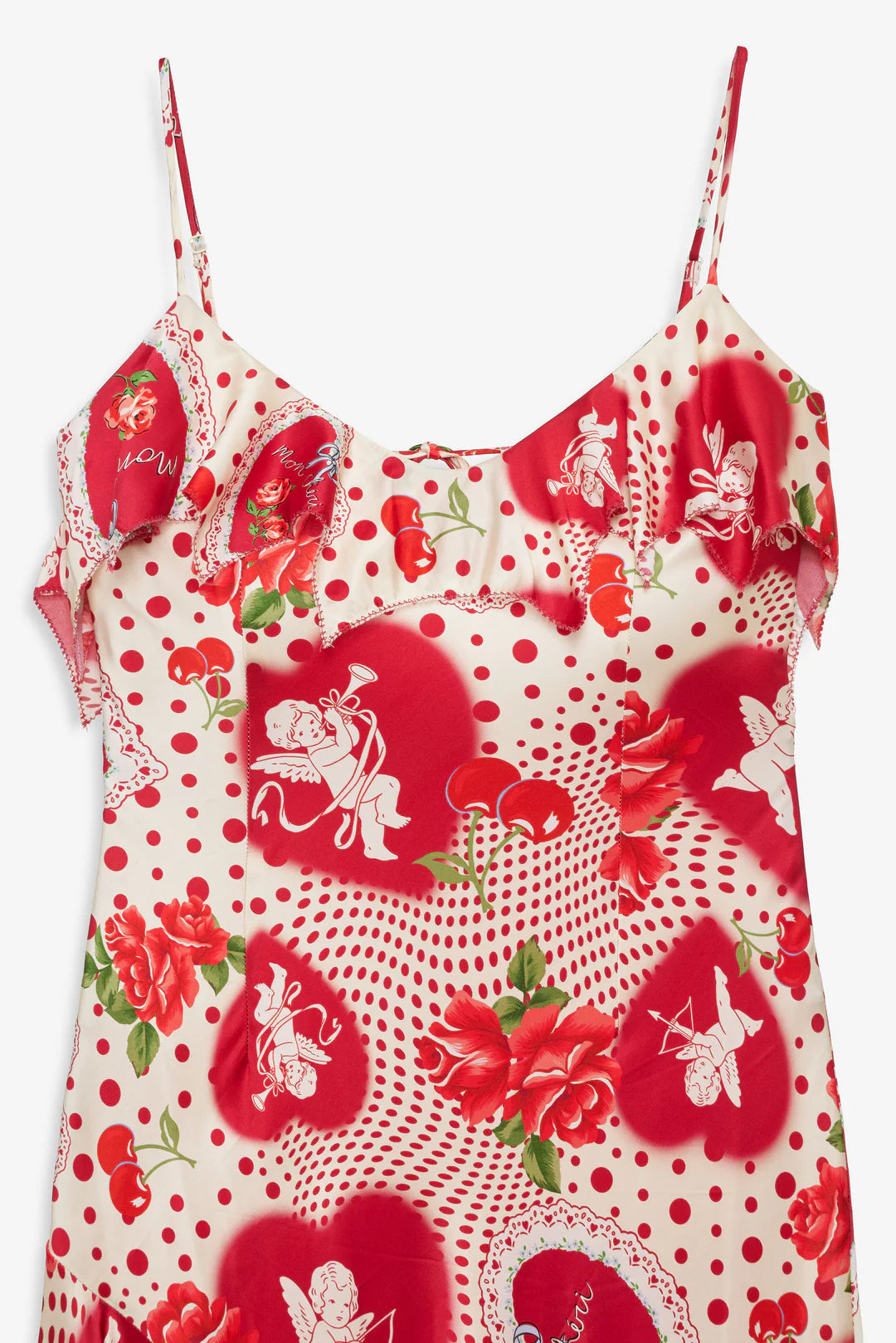 Cupid Dot Asymmetrical Midi Dress