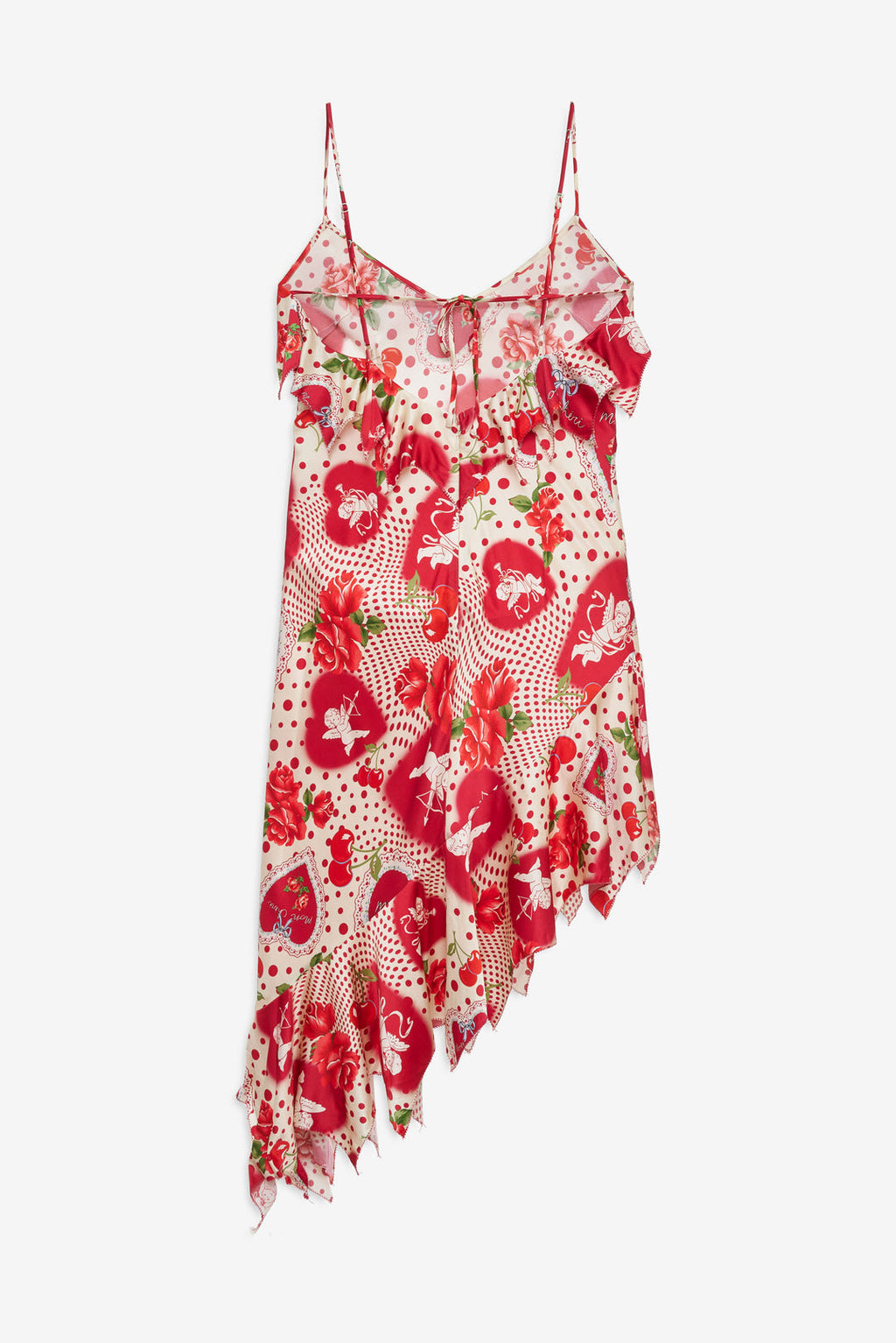 Cupid Dot Asymmetrical Midi Dress