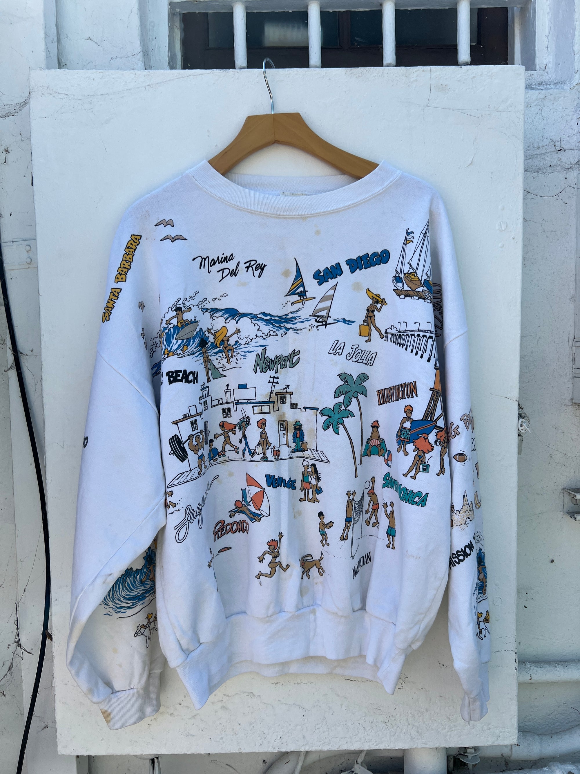 Vintage Beaches Crew Neck Sweater