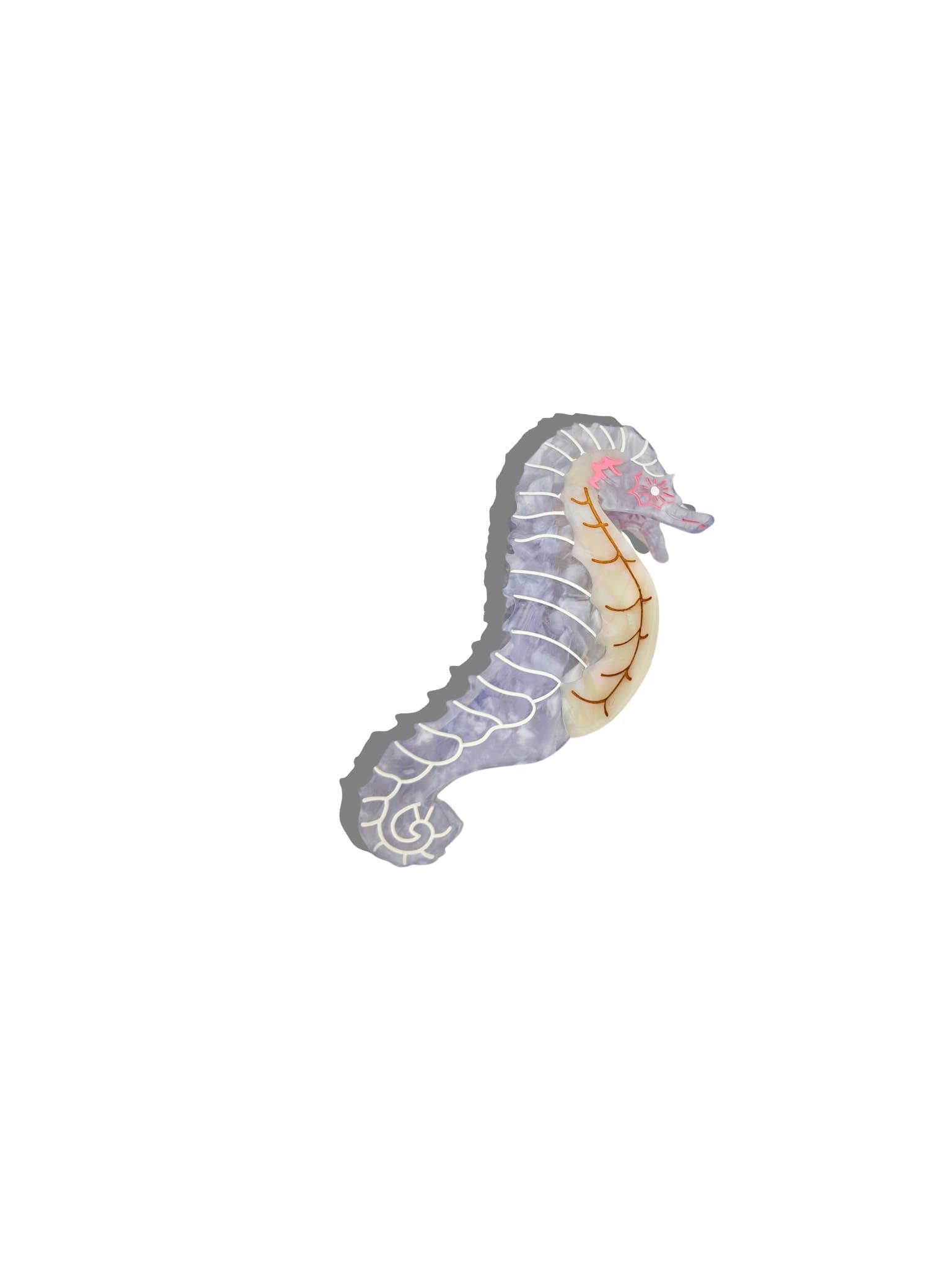 Hand-painted Seahorse Claw Hair Clip