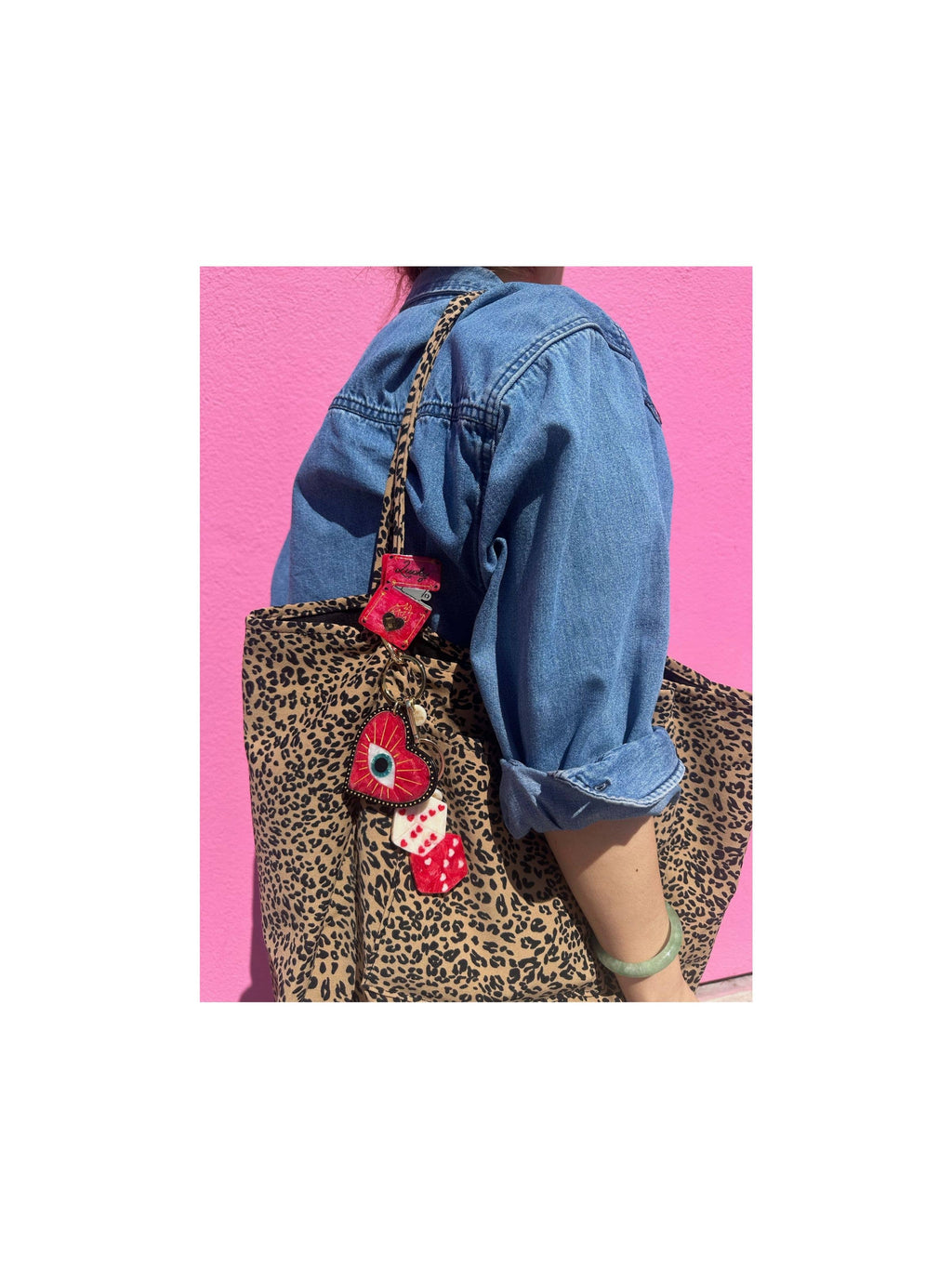 Hand-painted Lucky Lighter Bag Charm + Keychain