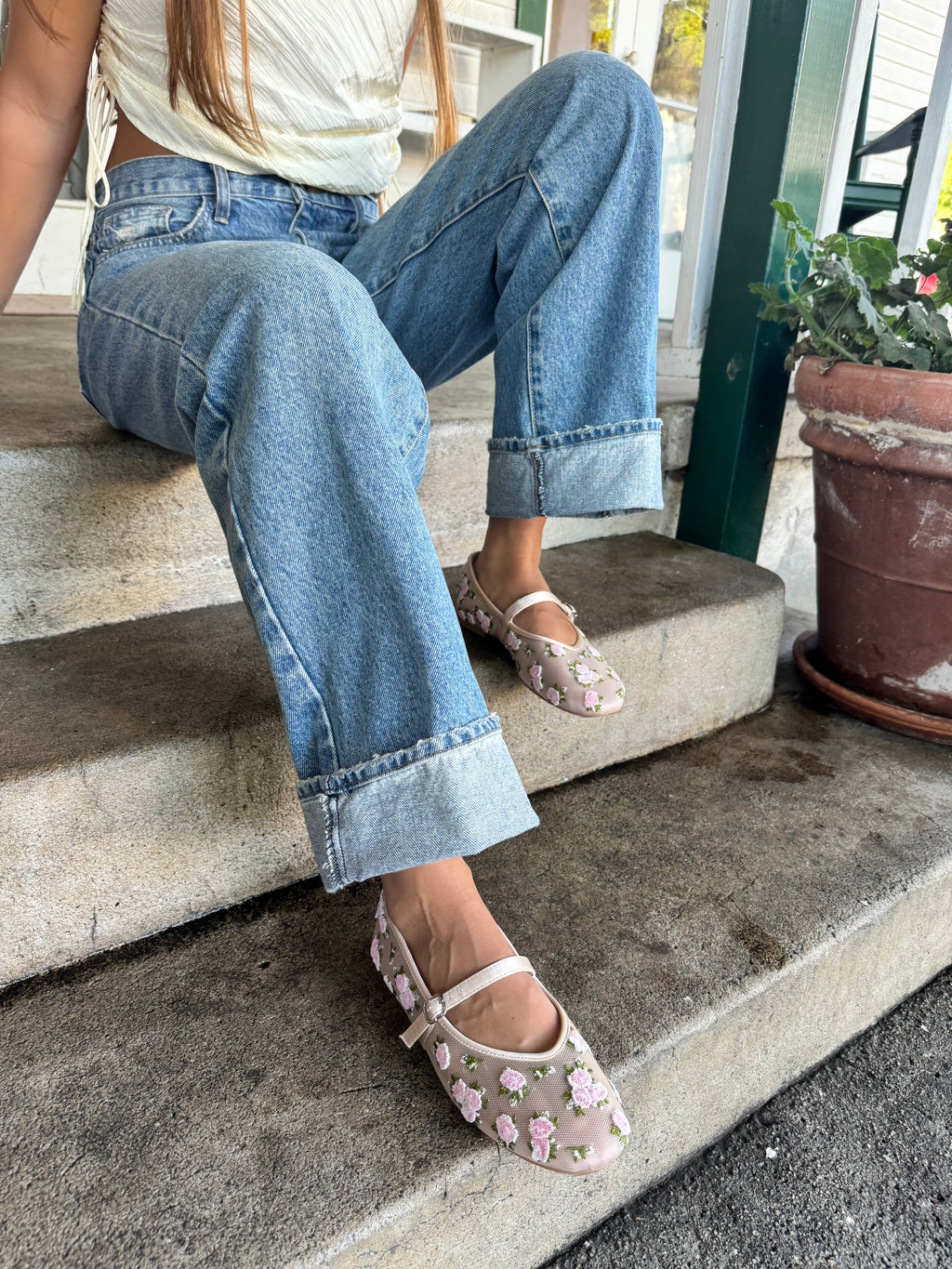 Evelyn Embroidered Ballet Flat