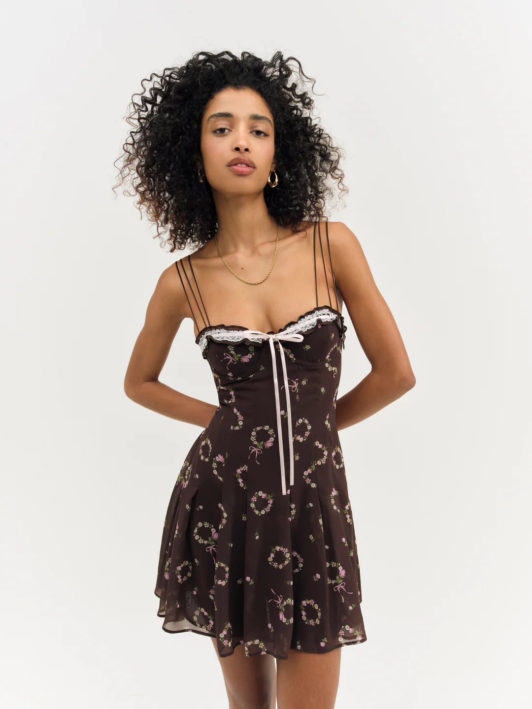 Kate Mini Dress - Brown