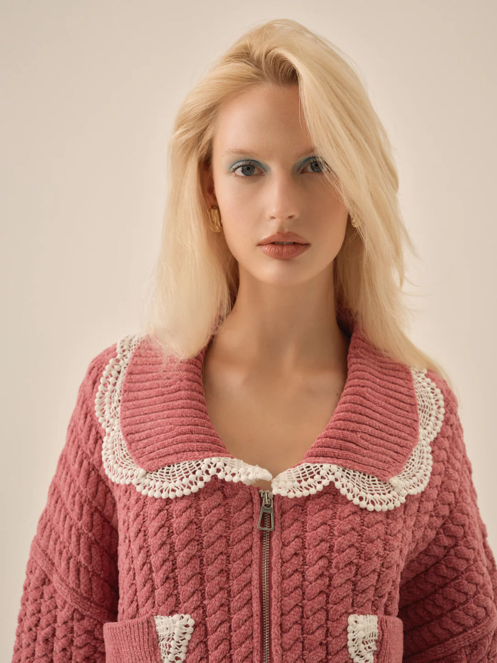 Tierra Knit Jacket - Dusty Rose