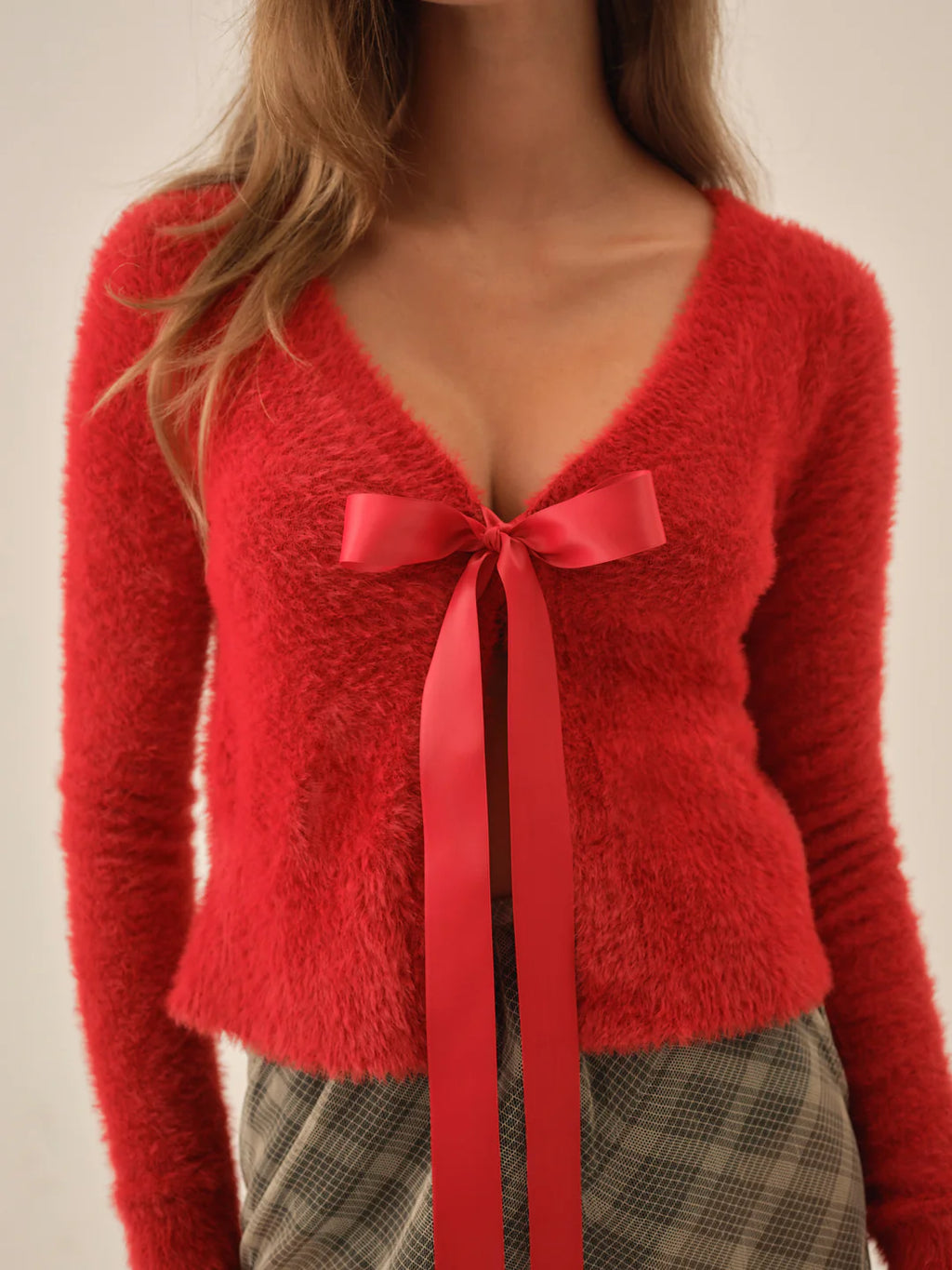 Tayla Knit Cardigan - Red