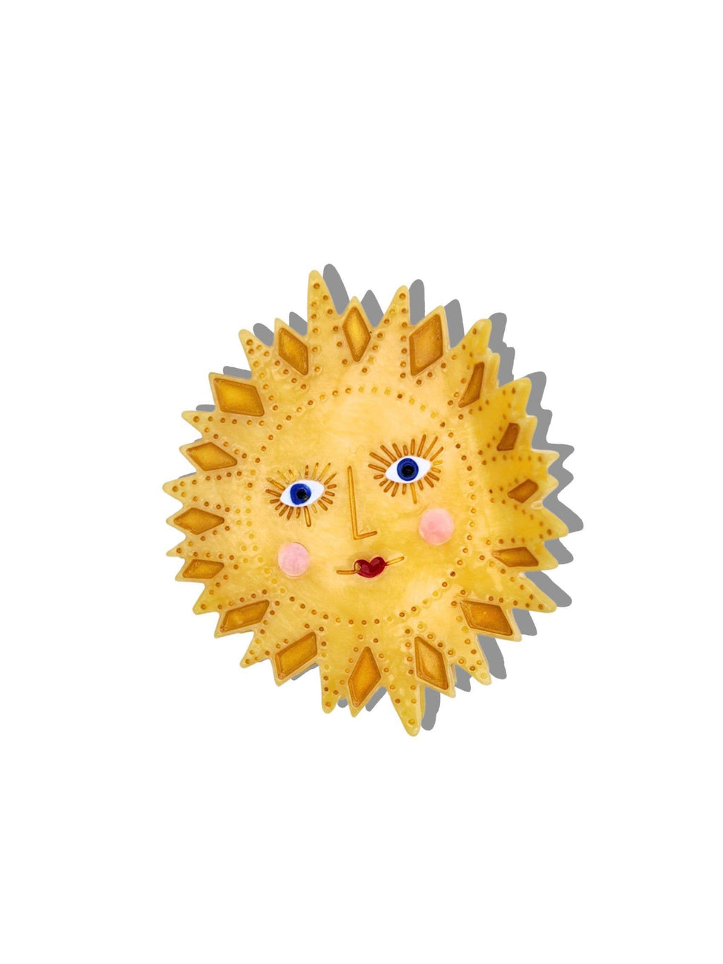 Hand-painted Celestial Sun Claw Hair Clip | Eco-Friendly