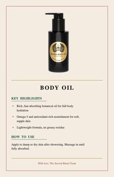 Sacred Rituel Body Oil - 100ml