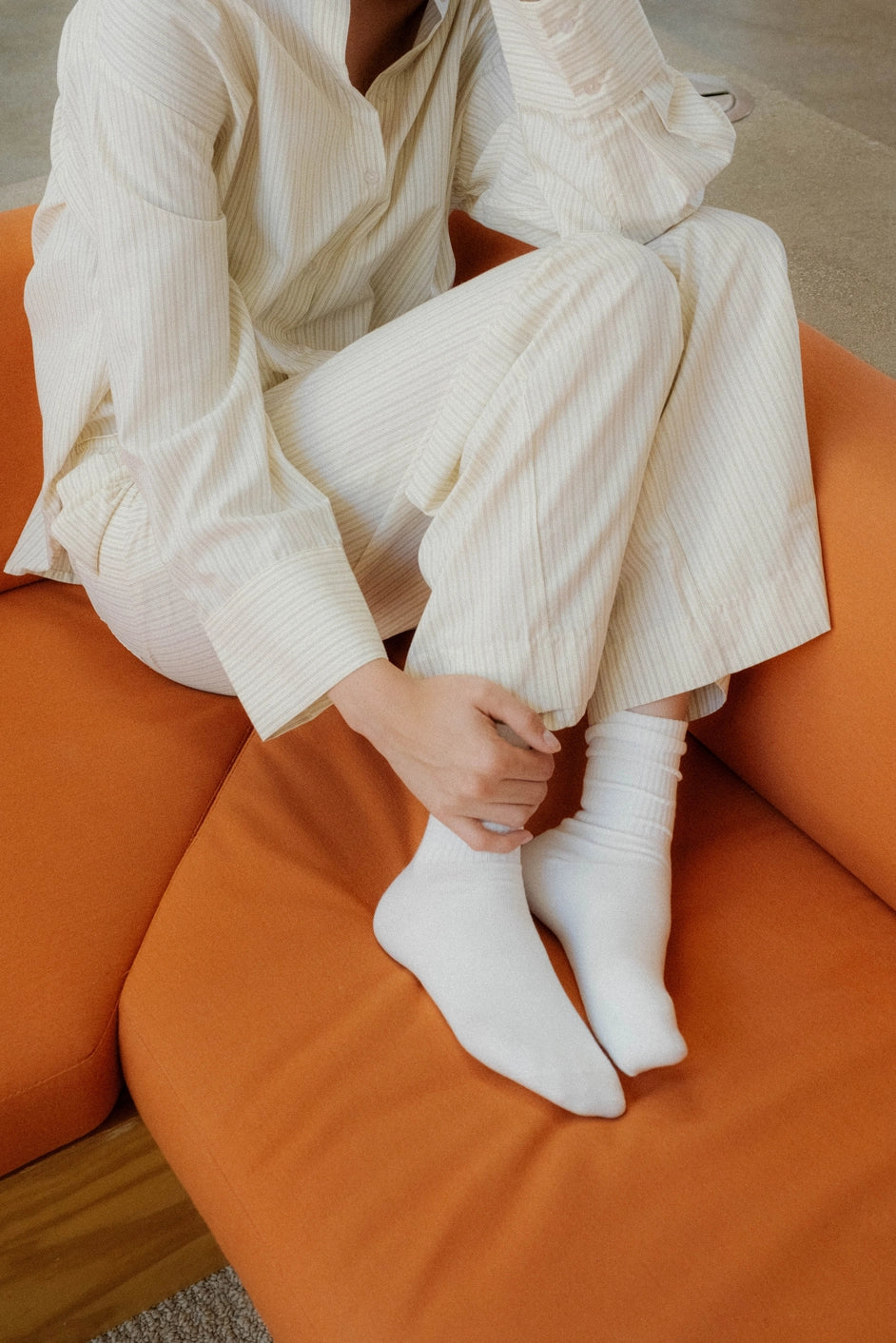 The Avery Top - Ivory Stripe