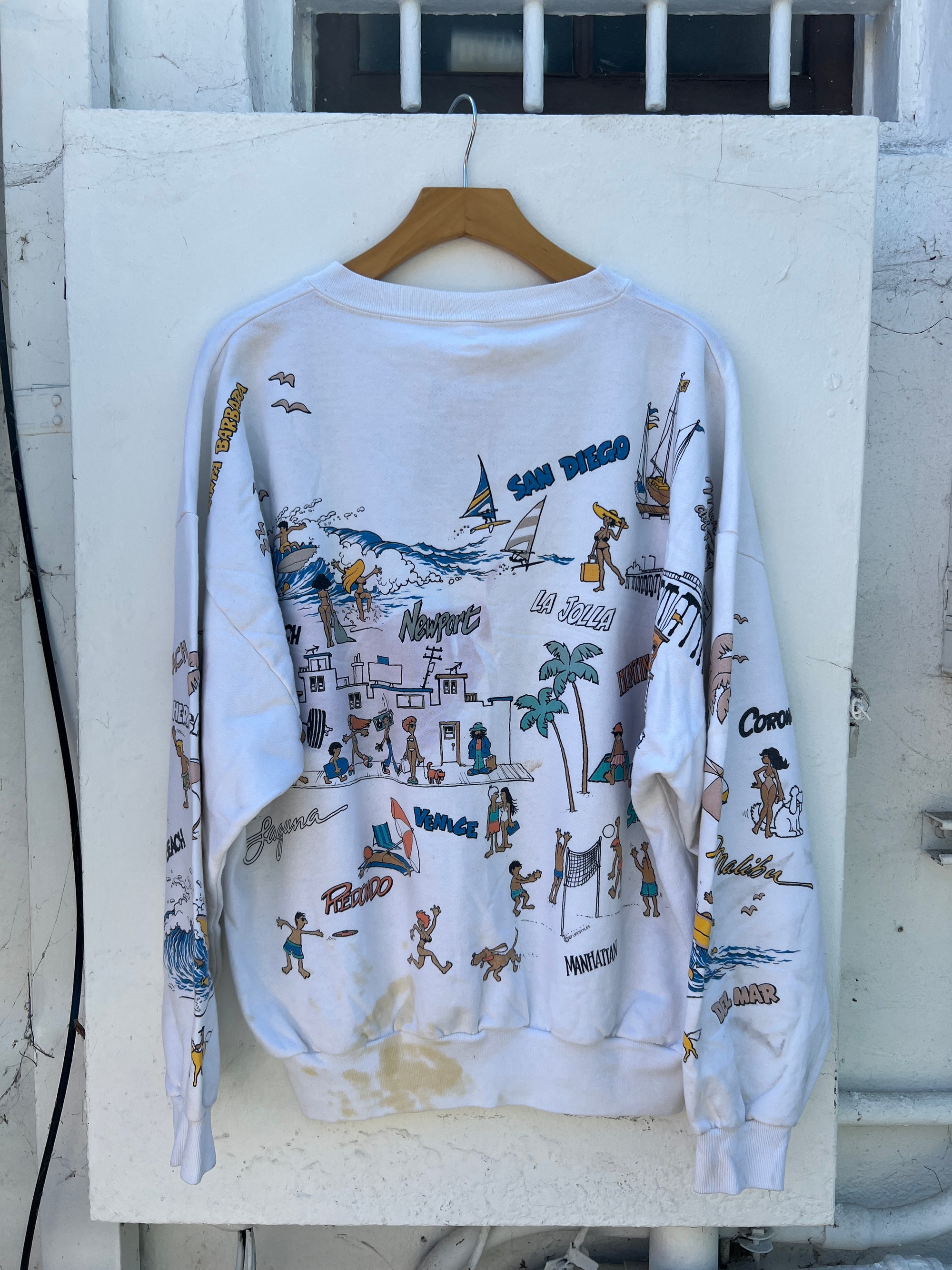 Vintage Beaches Crew Neck Sweater