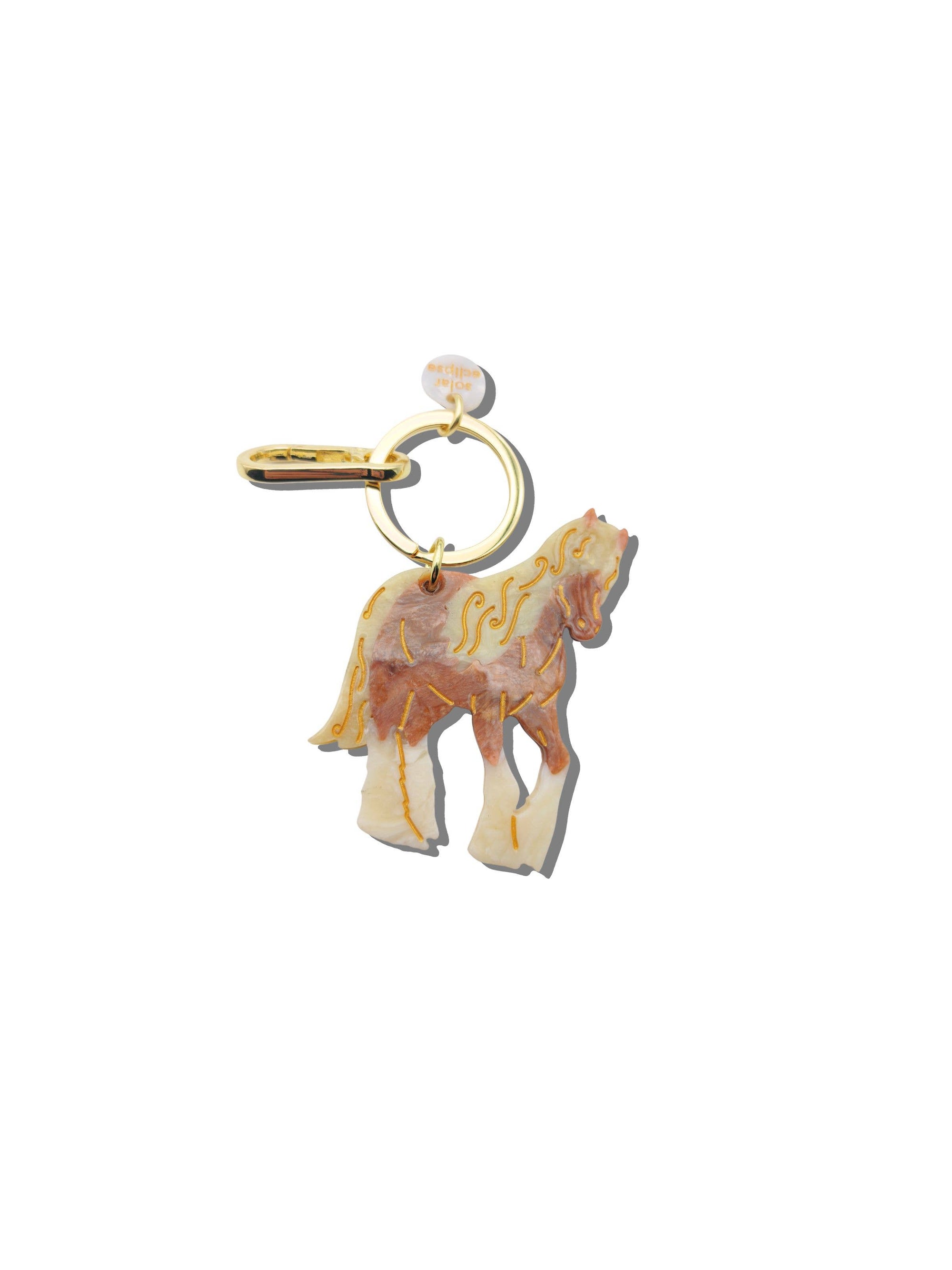 Hand-painted Horse Bag Charm + Keychain