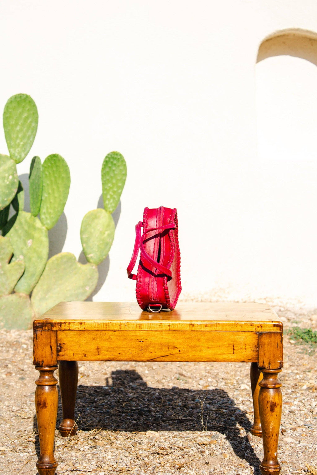 Red Heart Leather Purse