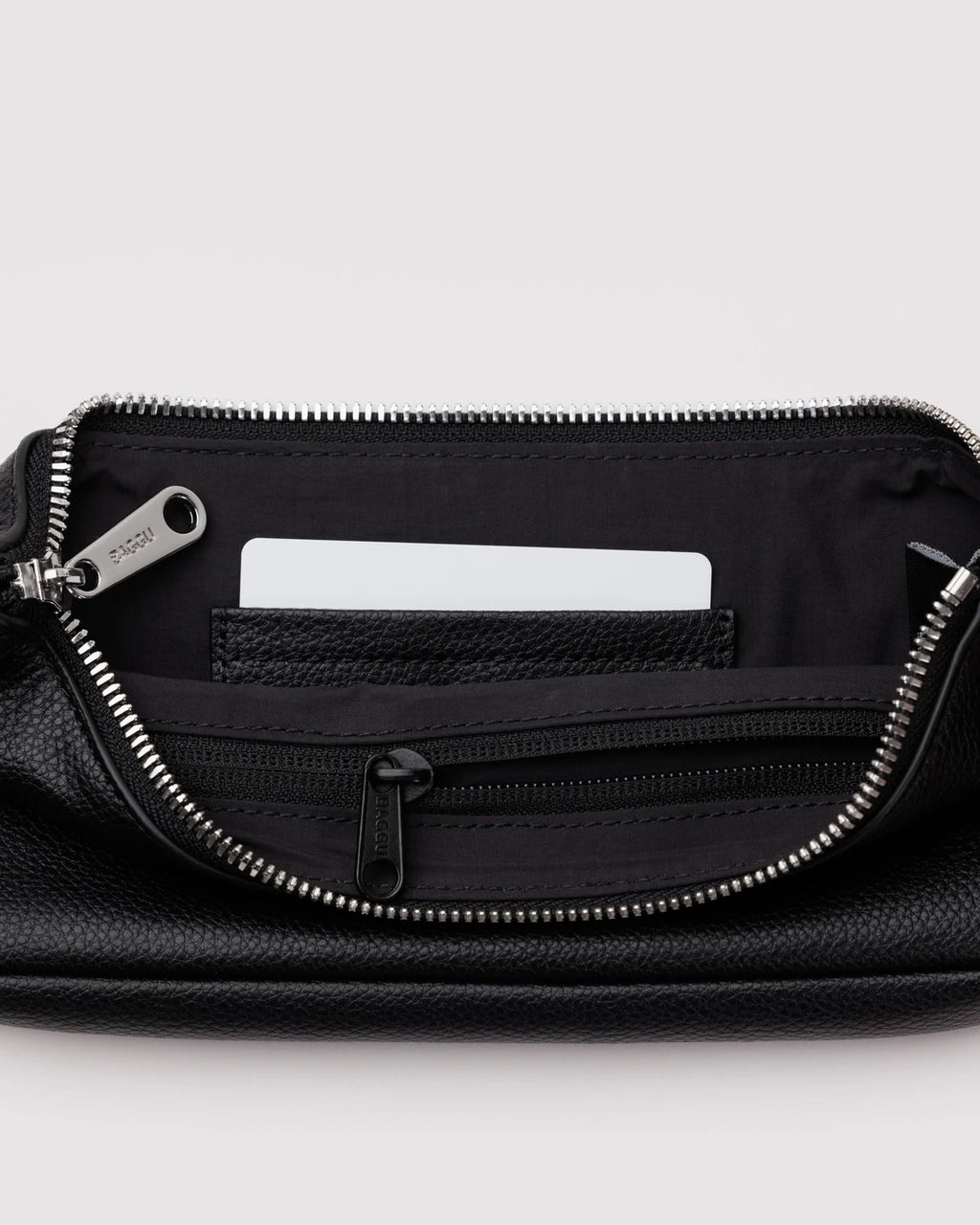 Recycled Leather Pouchette - Black