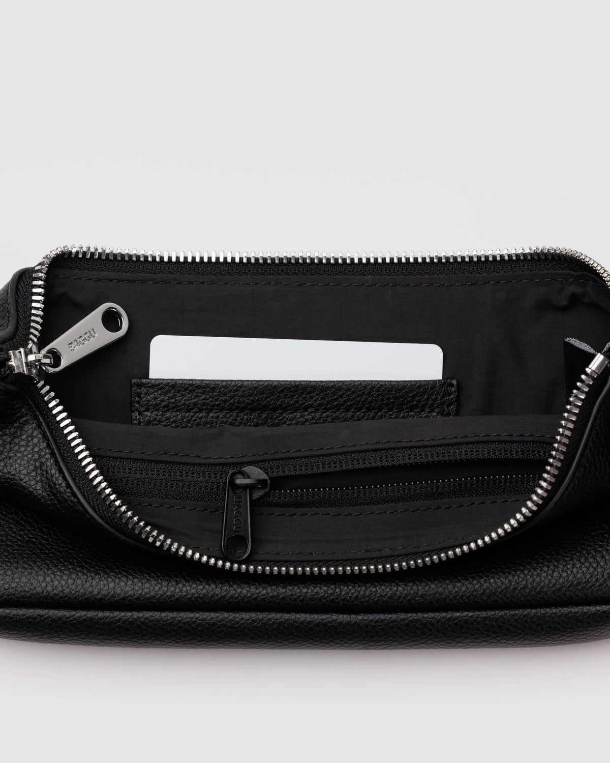 Recycled Leather Pouchette - Black