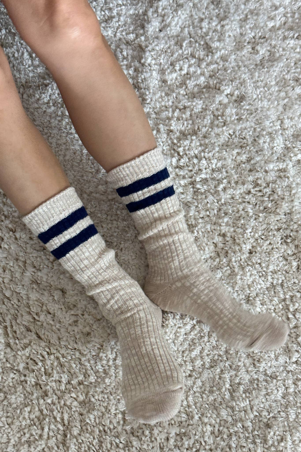 Cottage Varsity Socks - Oatmeal