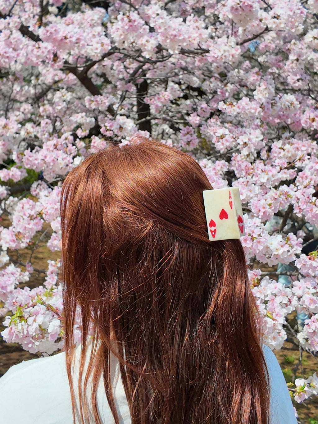 Hand-painted Mini Ace of Heart Claw Hair Clip