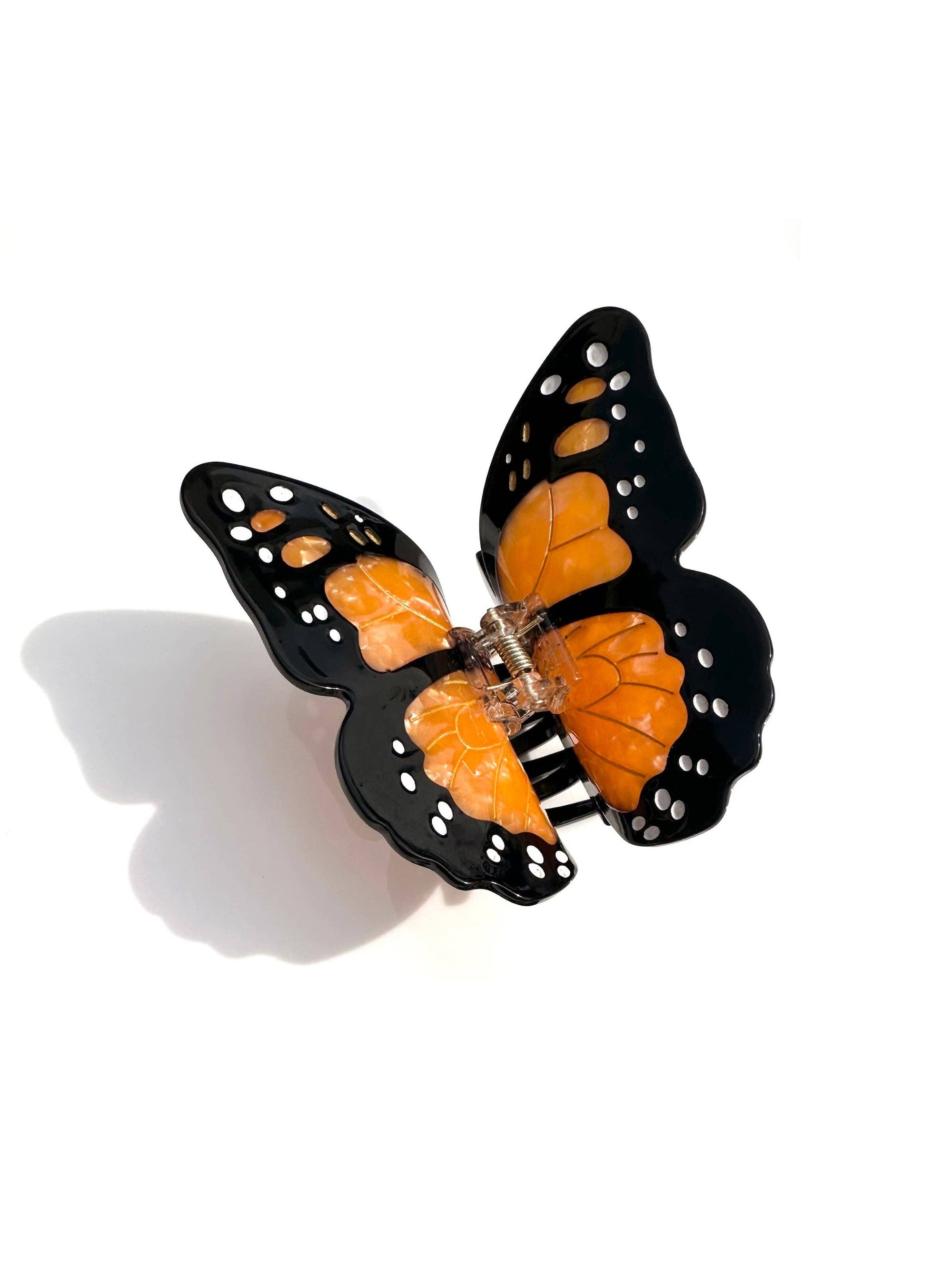 Hand-painted Monarch Butterfly Claw Hair Clip - Lavender