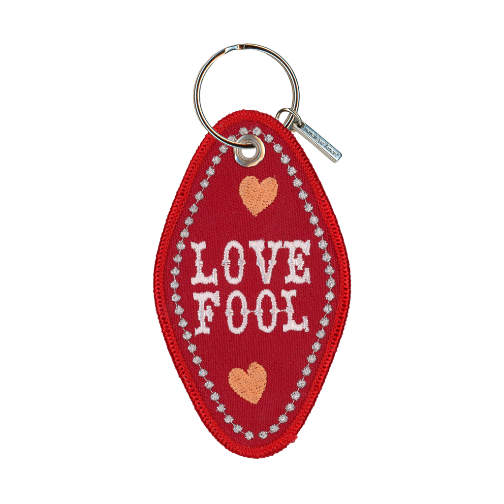 Love Fool Embroidered Keychain