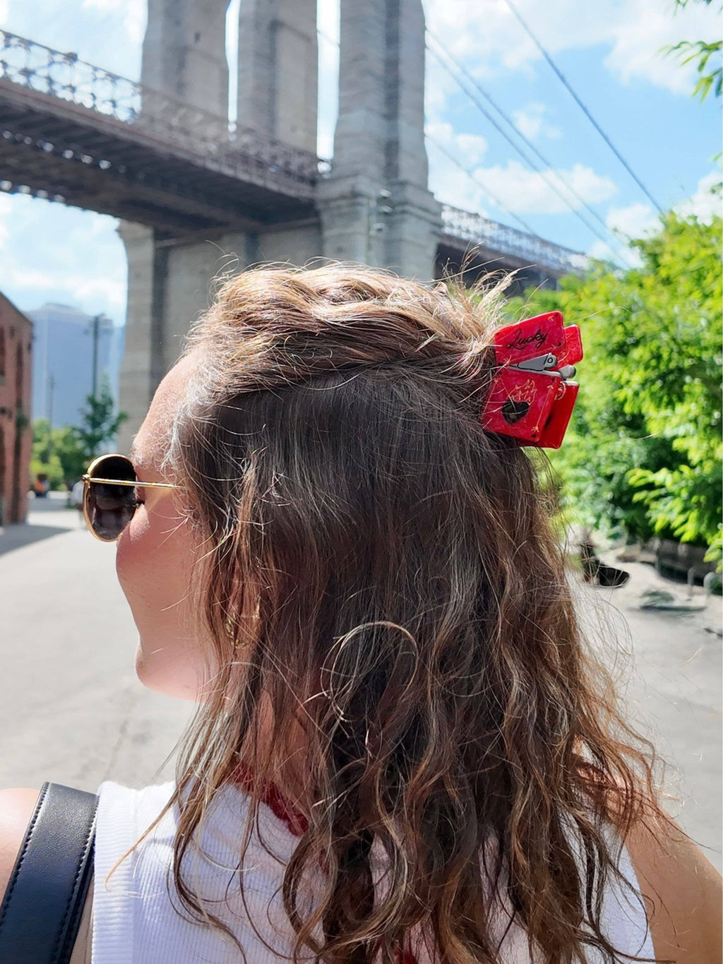 Hand-painted Lucky Lighter Hair Claw Clip