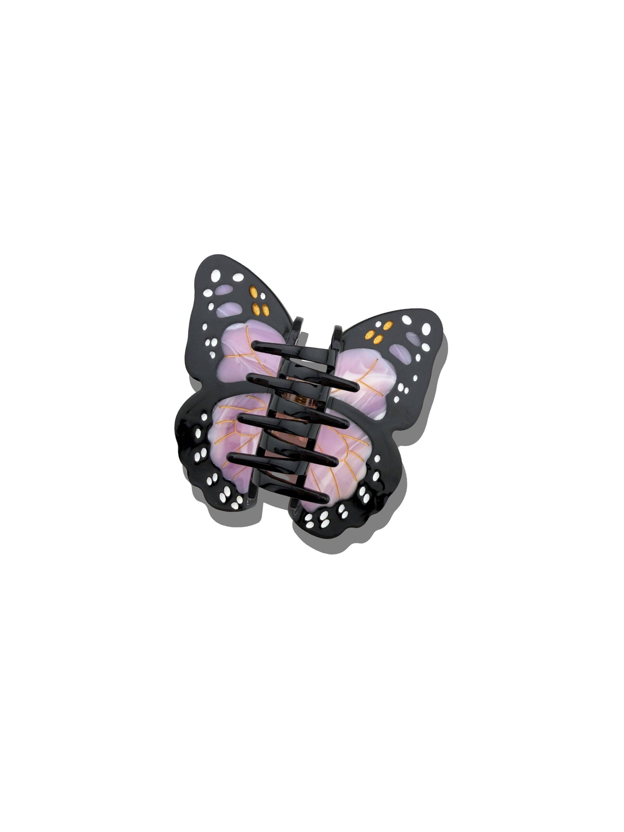 Hand-painted Monarch Butterfly Claw Hair Clip - Lavender