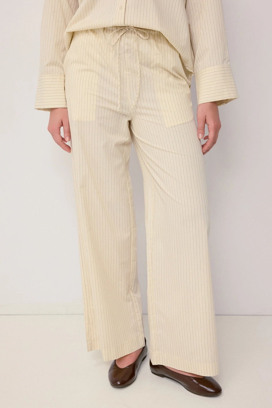 The Avery Pants - Ivory Stripe