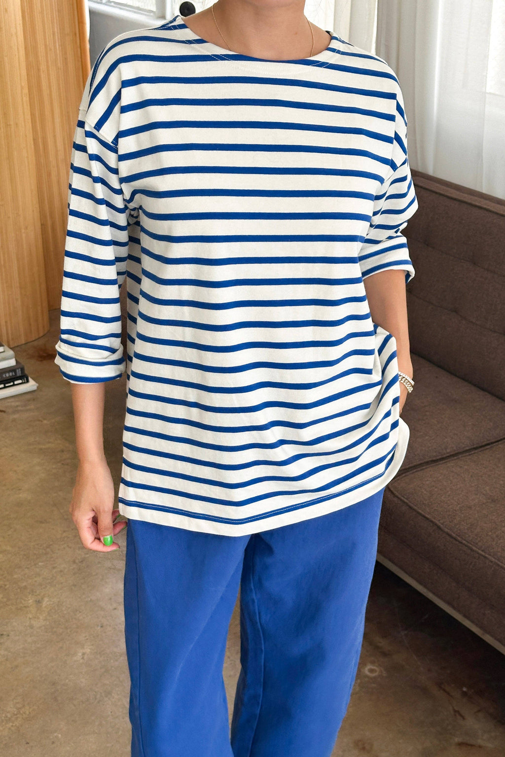 Marseille Top - Blue Stripe