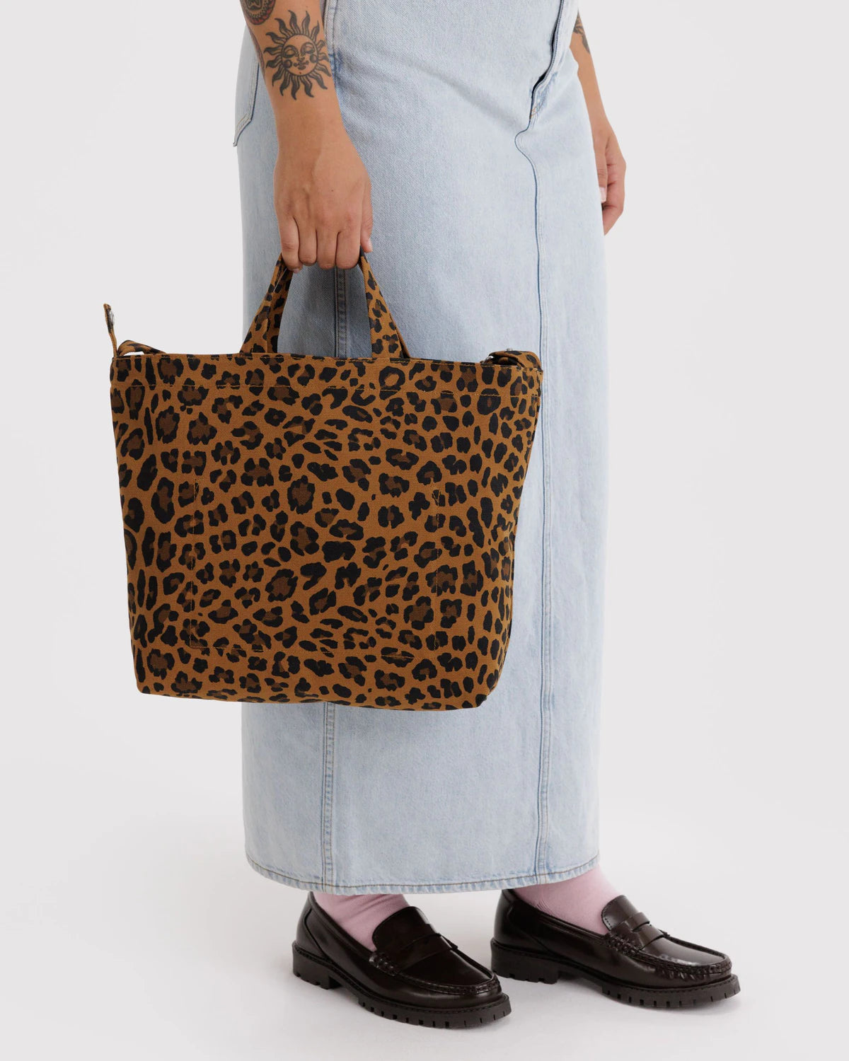 Horizontal Zip Duck Bag - Leopard