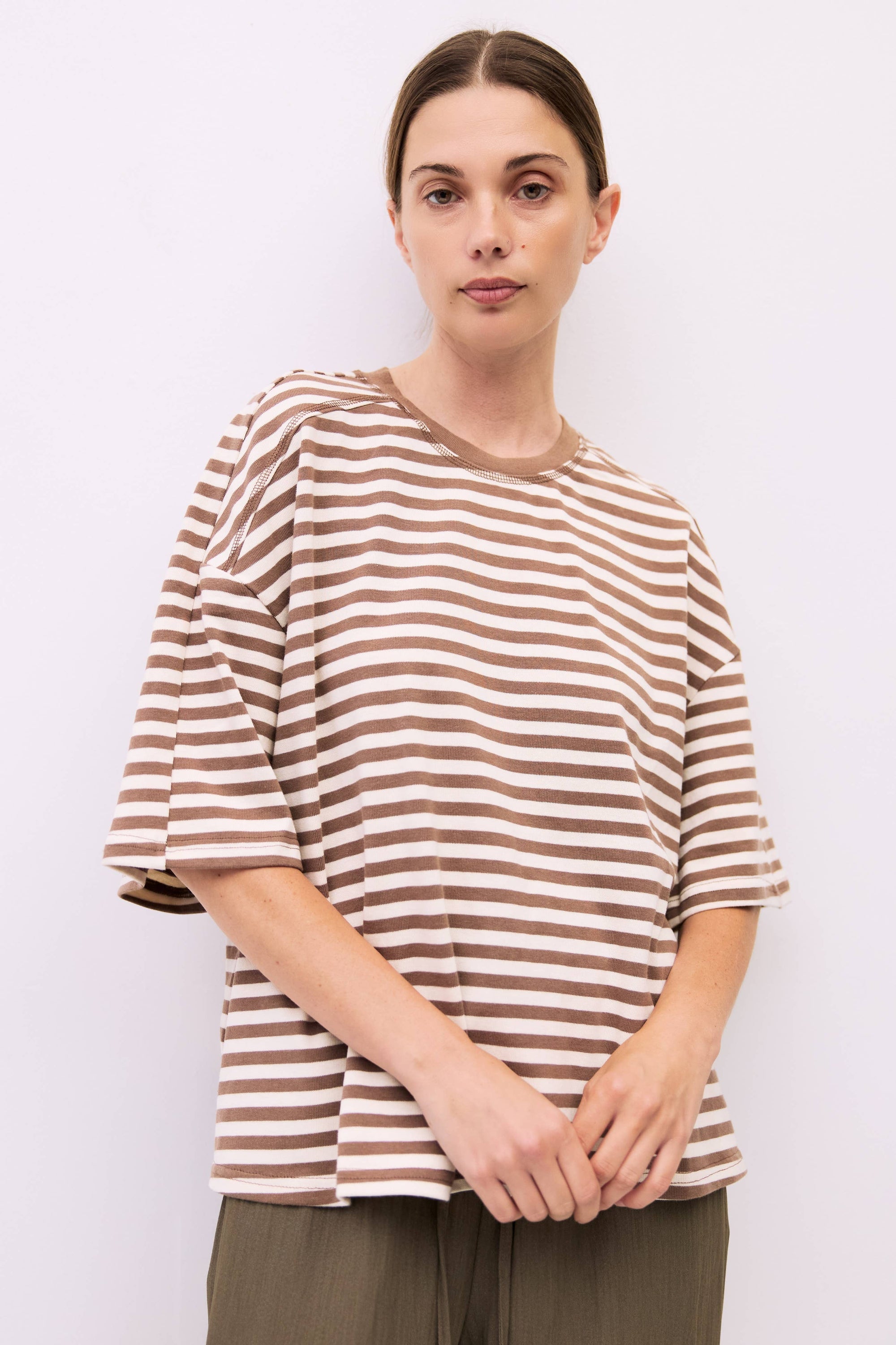 The Max Top - Brown Stripe