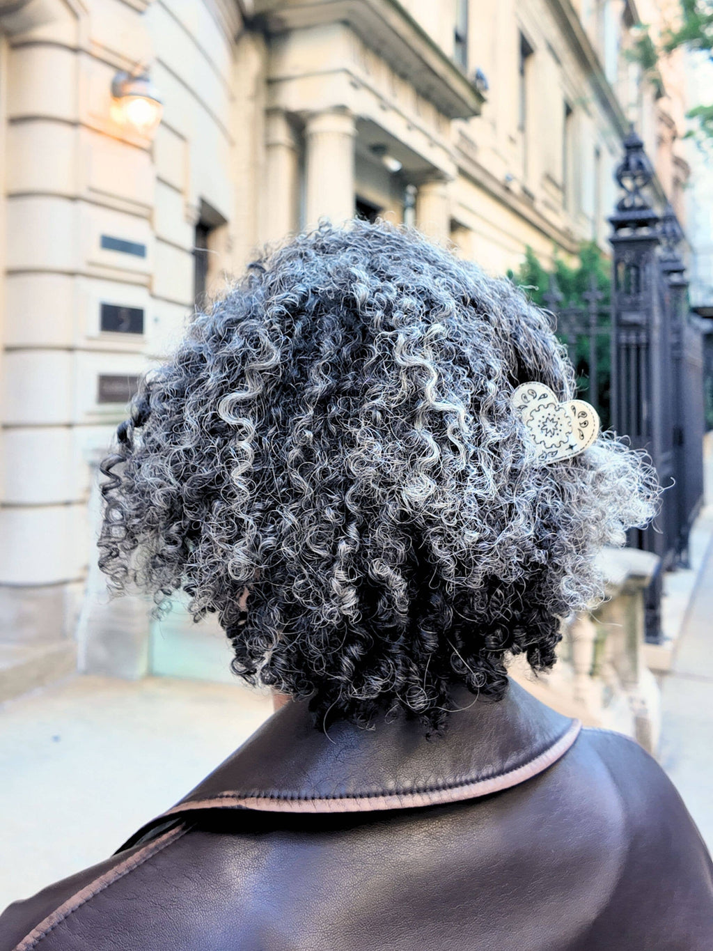 Hand-painted Mini Paisley Heart Claw Hair Clip