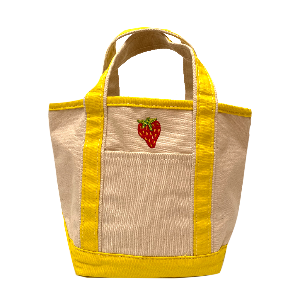 Strawberry Mini Canvas Tote Bag