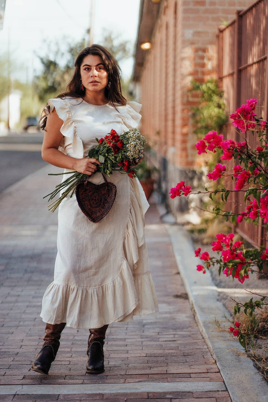 Black Heart Leather Purse