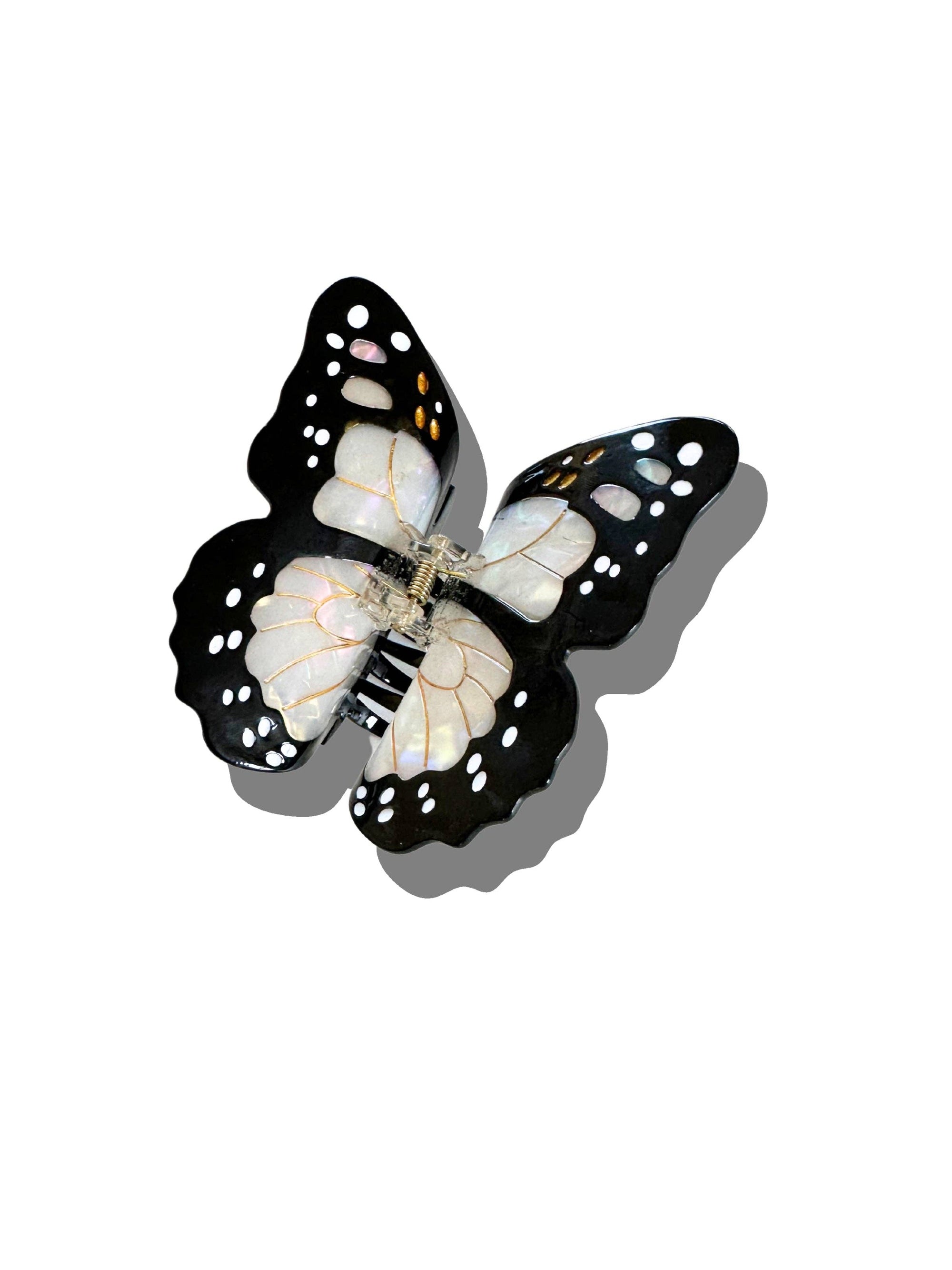Hand-painted Monarch Butterfly Claw Hair Clip - Lavender