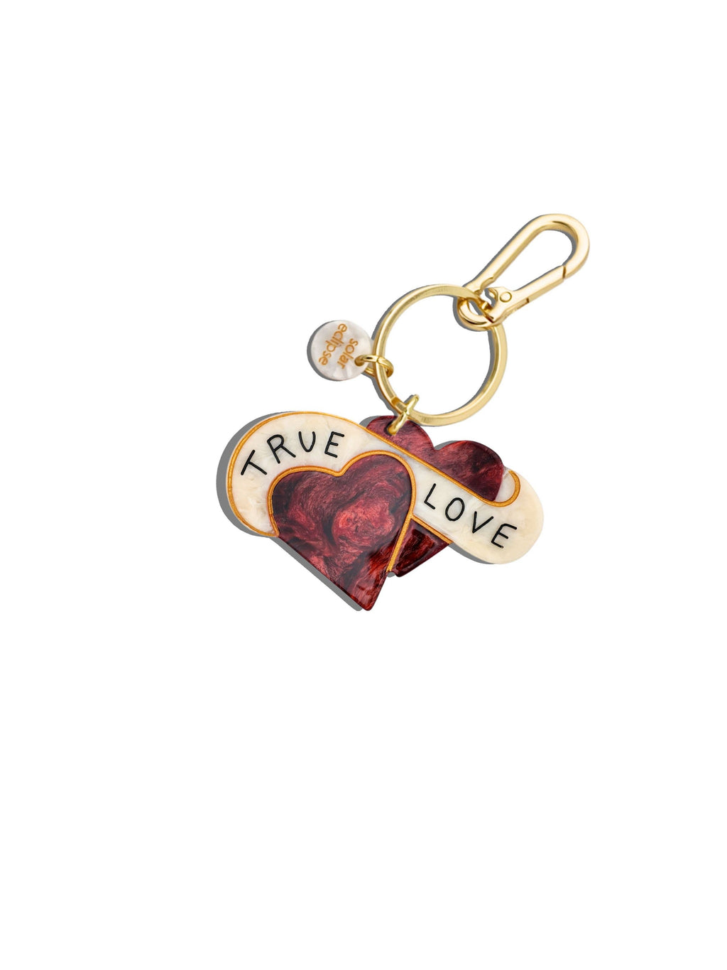 Hand-painted True Love Bag Charm + Keychain | Eco-Friendly