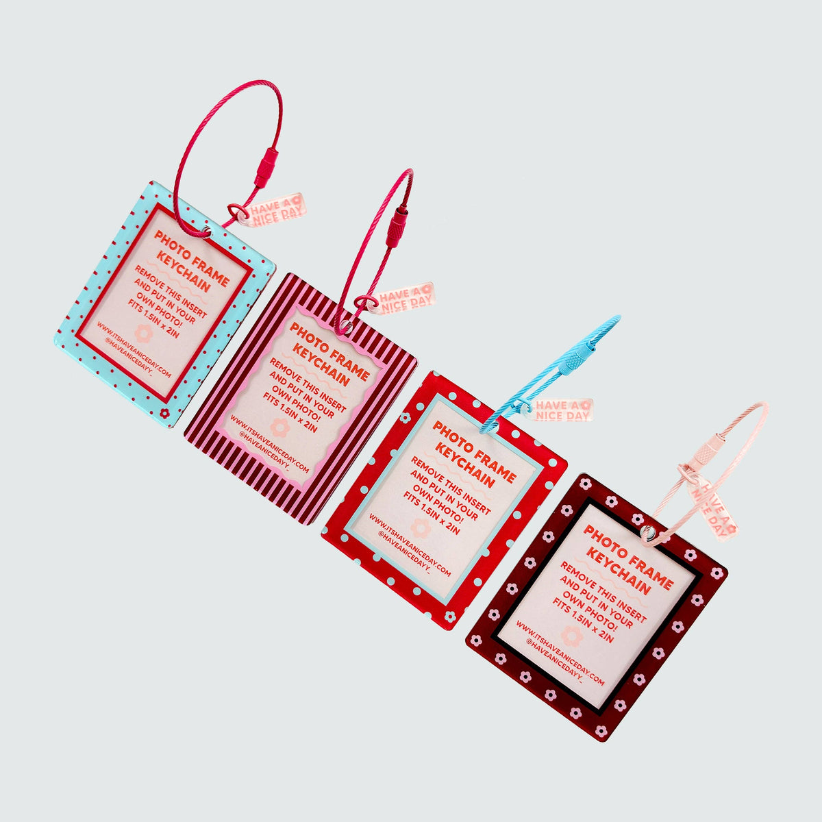 Photo Frame Keychain - Maroon Sky