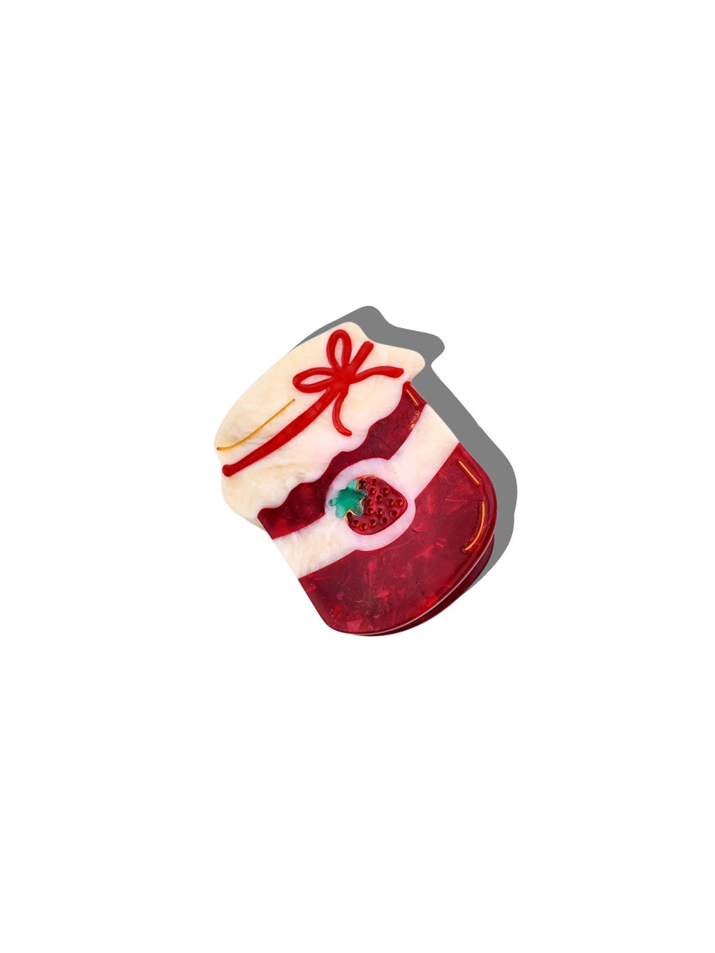 Hand-painted Mini Strawberry Jam Claw Hair Clip | Eco-Friend