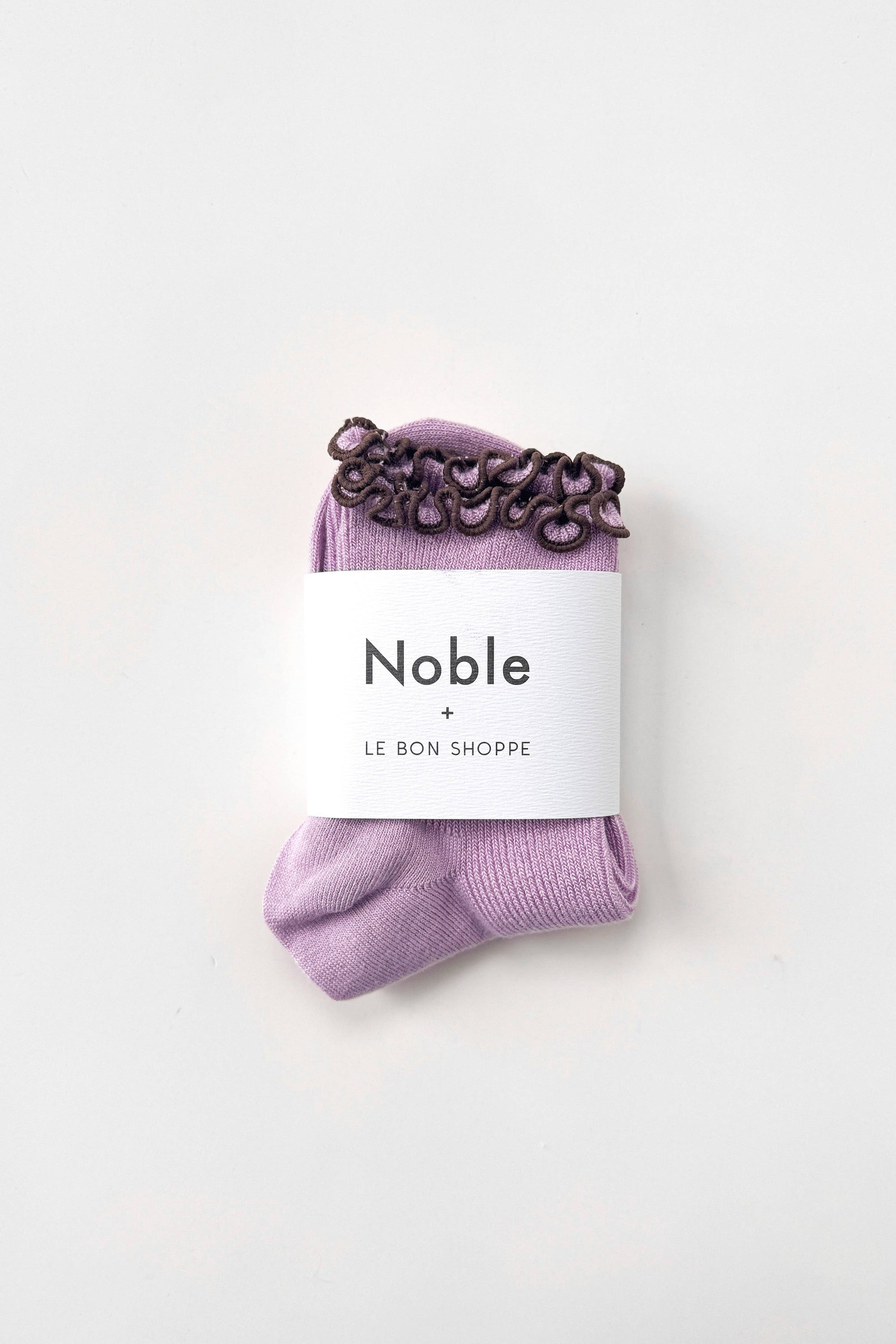 The Petite Ruffled Modal Socks - Lilac