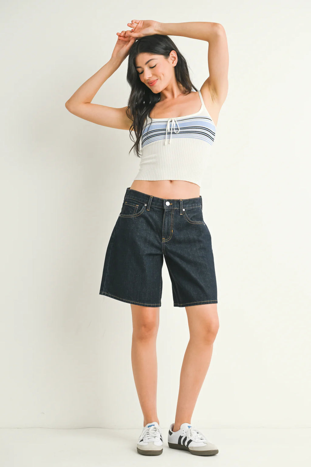 The Midrise Jort -Super Dark Denim