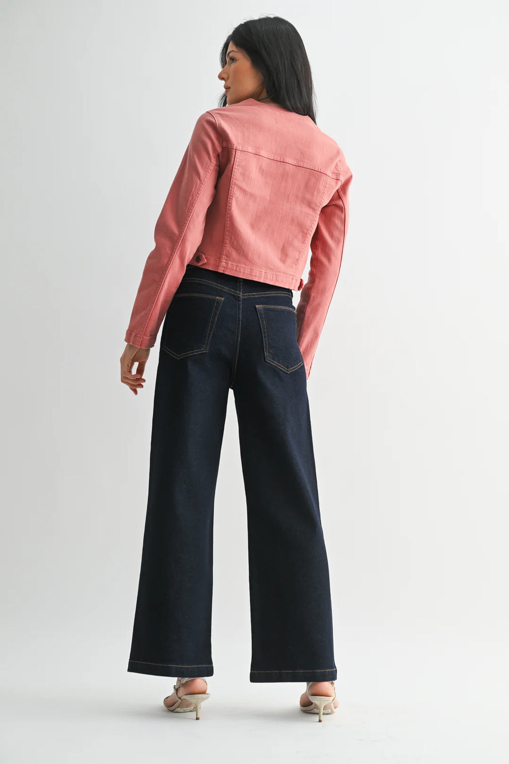 Patch Pocket Wide Leg - Super Dark Denim