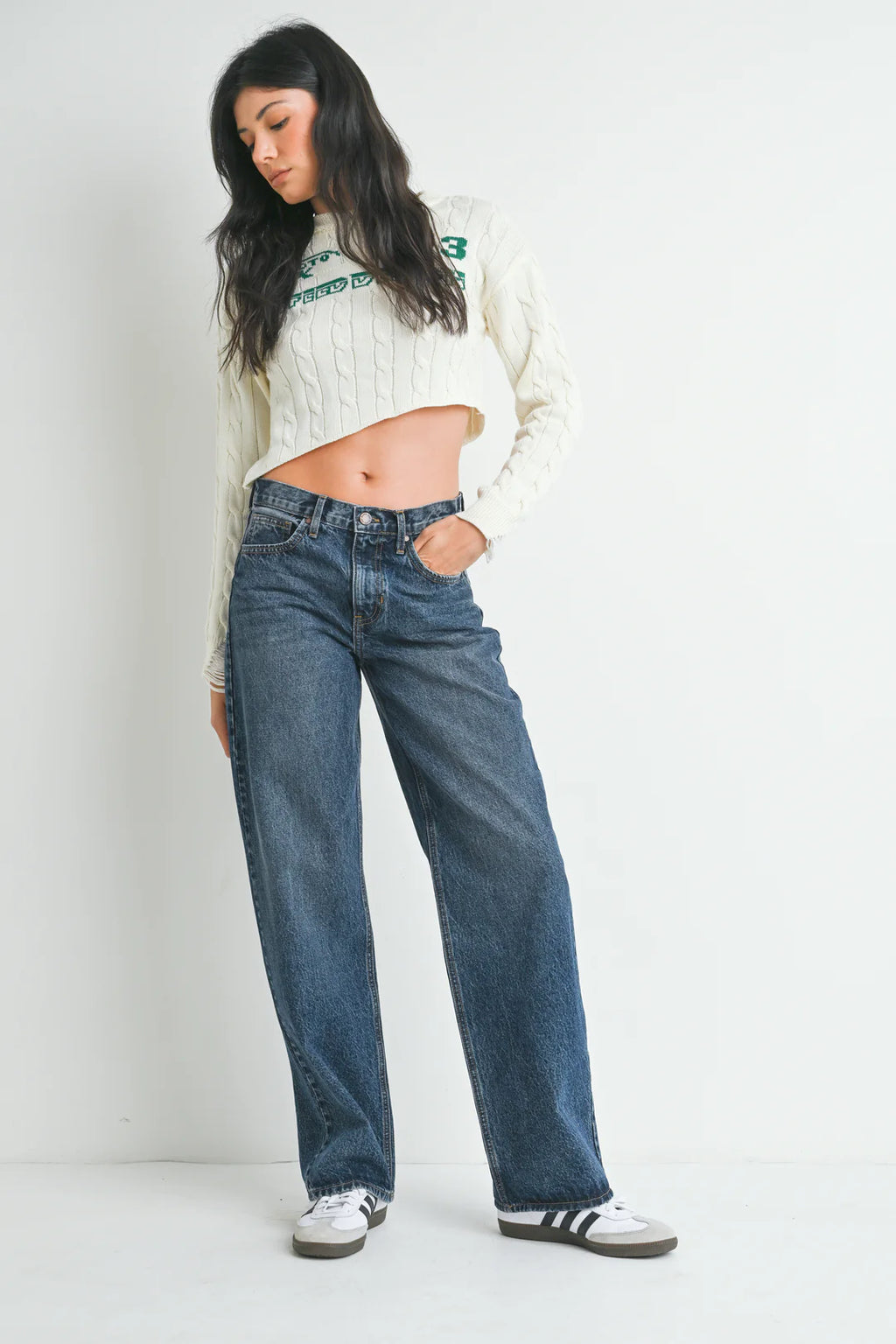 Relaxed Straight Denim - Dark Denim