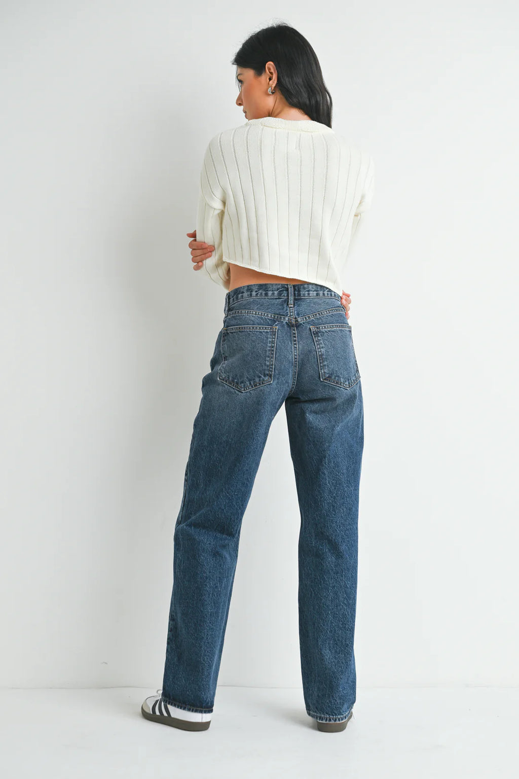 Relaxed Straight Denim - Dark Denim