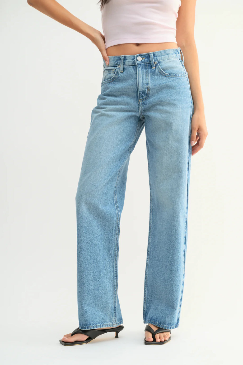 Relaxed Straight Denim - Light Denim