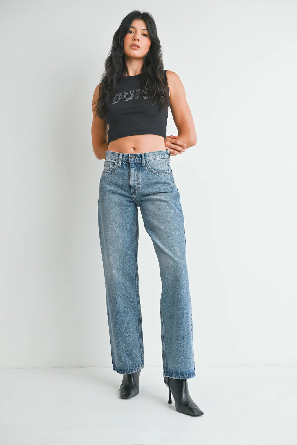 Relaxed Straight Denim - Medium Denim
