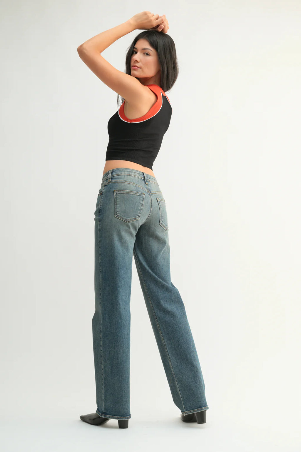 Vintage Straight Longer Length Jeans - Medium Denim