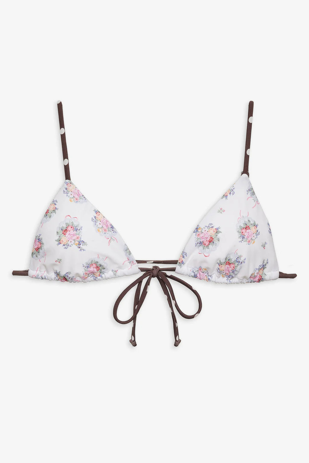 Bay Bikini Top- White Floral